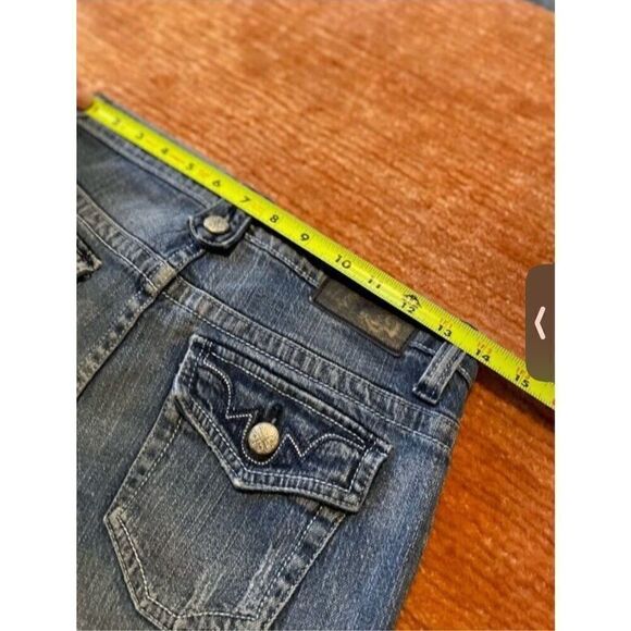 Karma Blue Ultra Stretch Skinny  Destroyed Jeans Women’s Size 5 (XS) - Picture 3 of 8